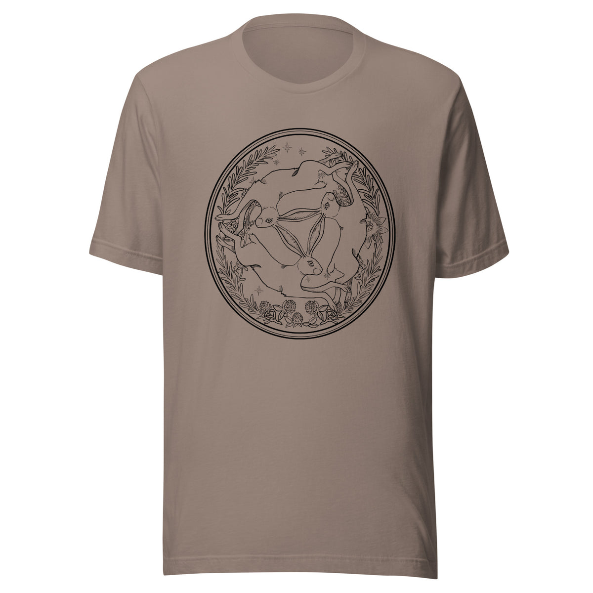 Three Hares Black T-shirt