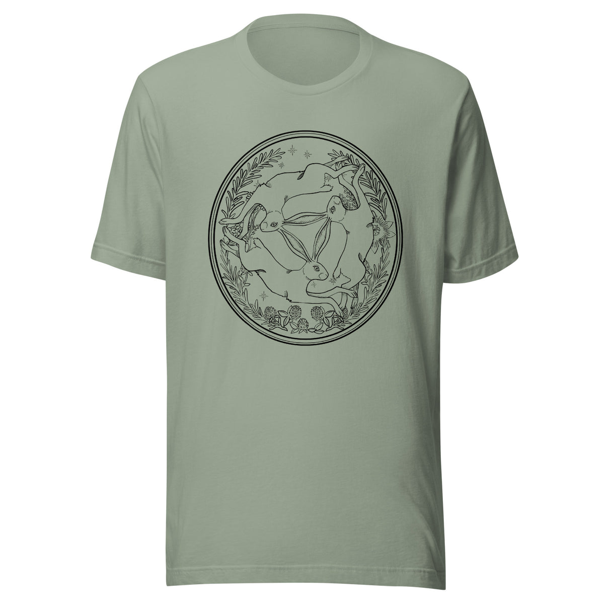 Three Hares Black T-shirt