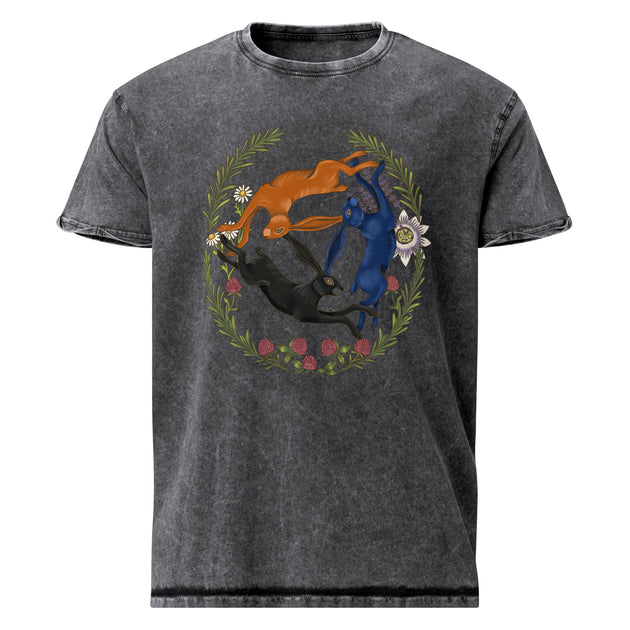 Three Hares Color Denim T-shirt