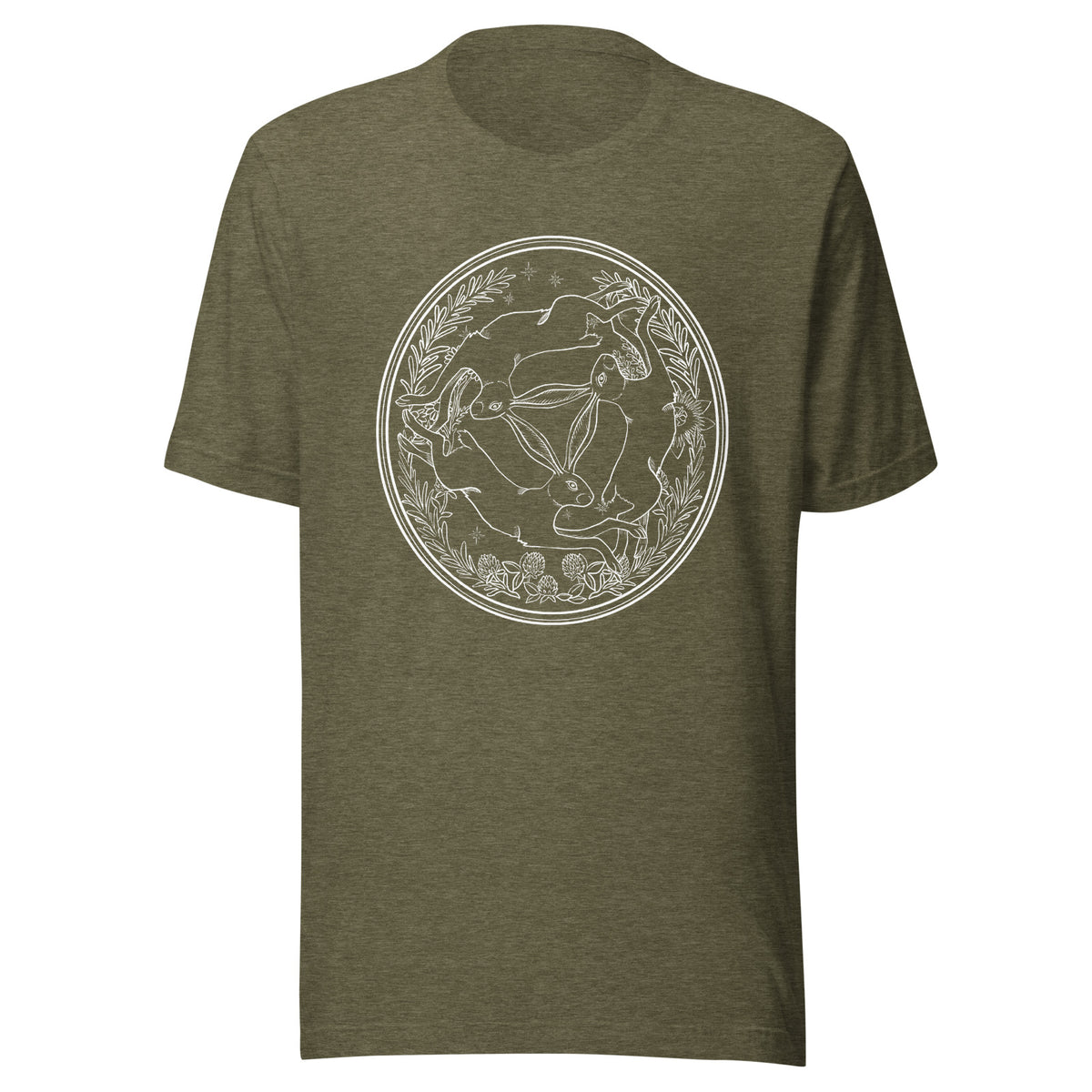 Three Hares White T-shirt