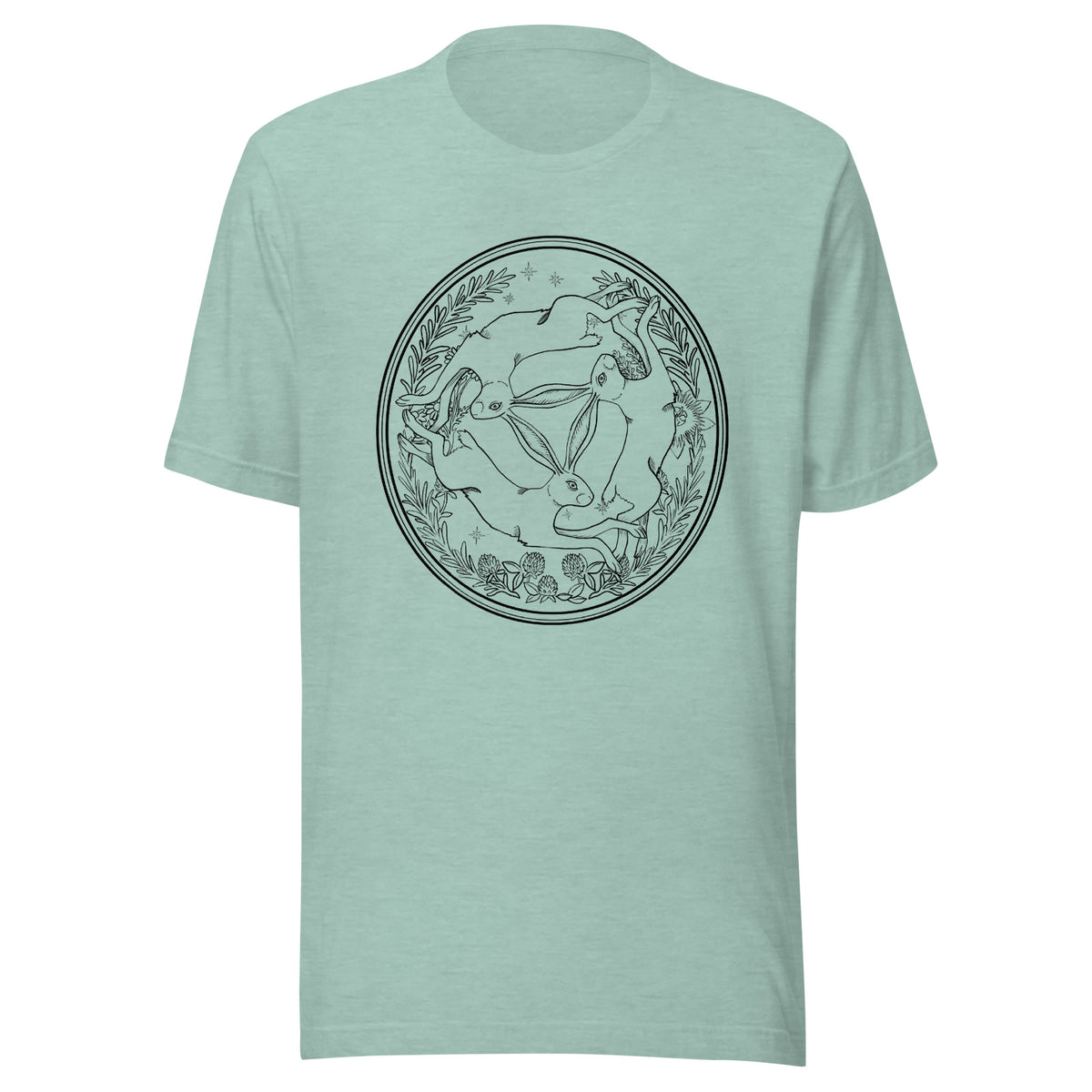 Three Hares Black T-shirt