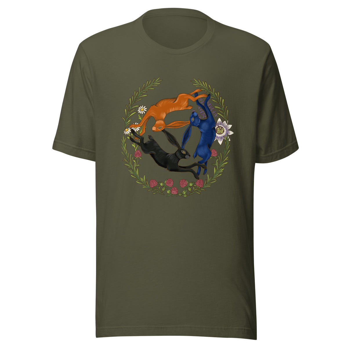 Three Hares Color T-shirt