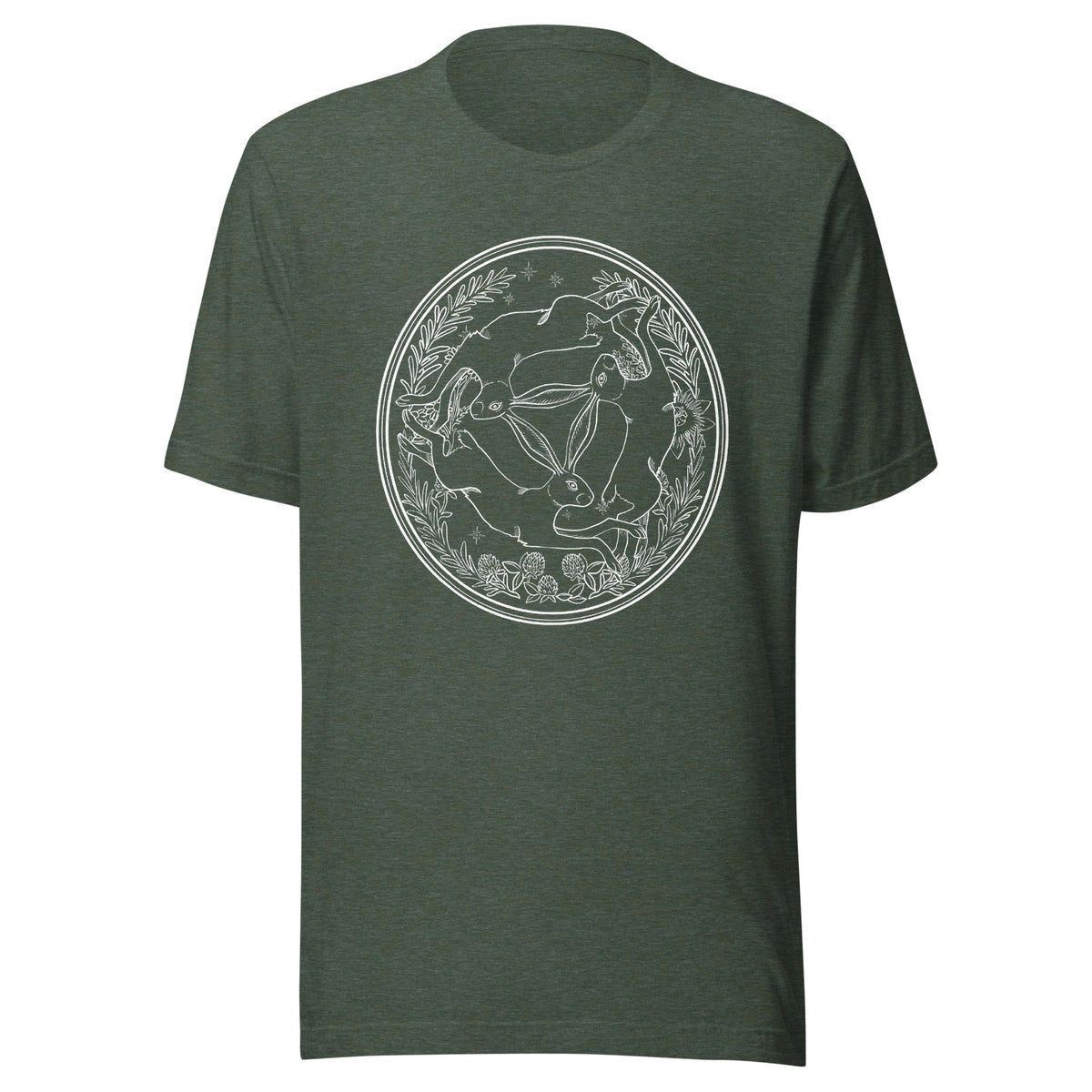 Three Hares White T-shirt