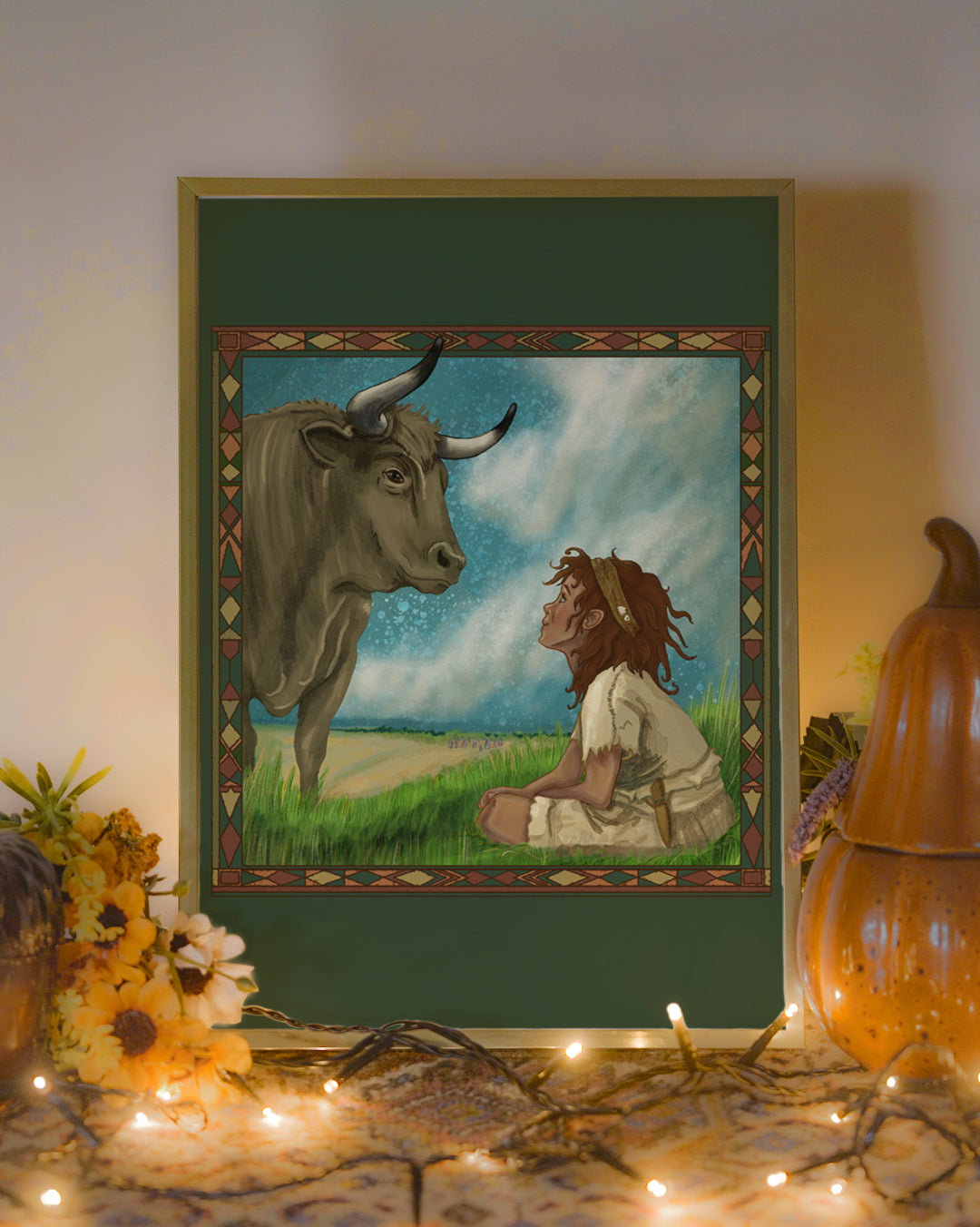Neolithic Farmer Girl Green
