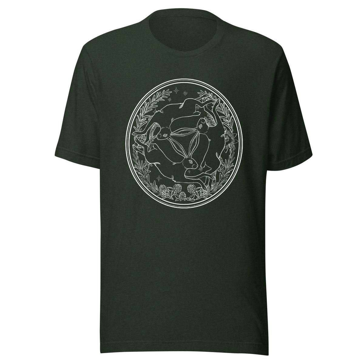 Three Hares White T-shirt