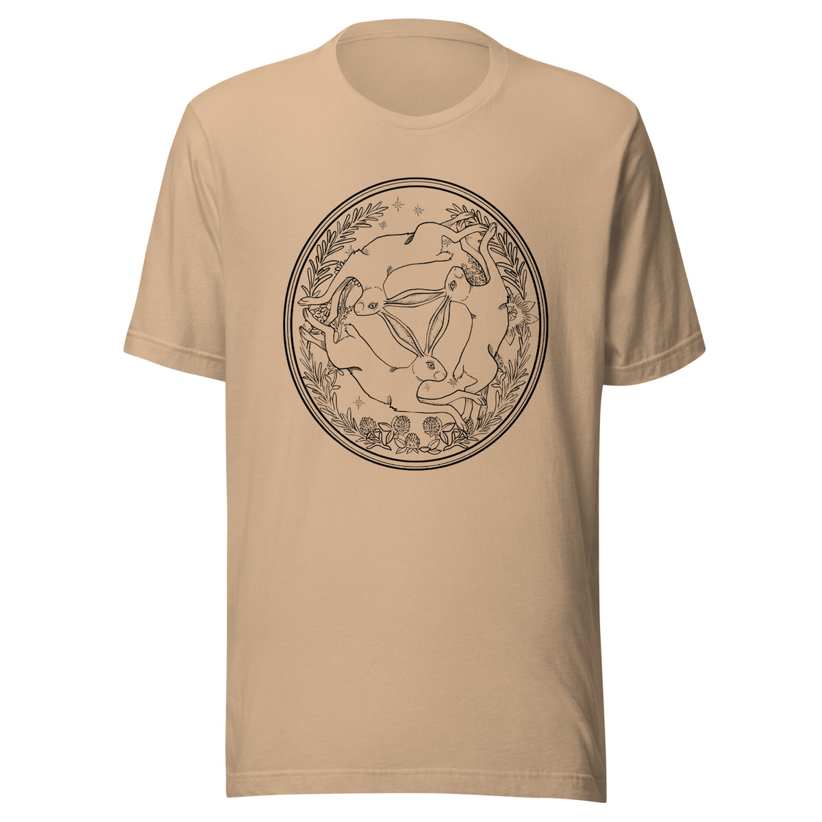 Three Hares Black T-shirt